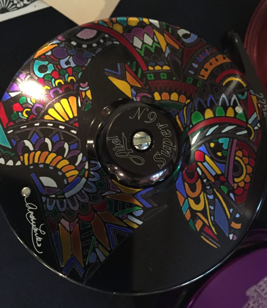 Andrea Larko's custom design on an Abel Reel